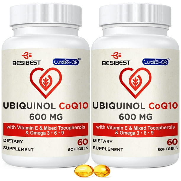 Ubiquinol CoQ10600mgSoftgel, Active Form of Coq10 Ubiquinol