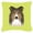 Multicolor, variant on Dog Face Checkerboard Design Fabric Decorative Pillow