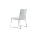 thumbnail image 3 of Egypto Dining Chair, Faux Leather-Color:Dark Gray,Finish:Polished Stainless Steel, 3 of 7