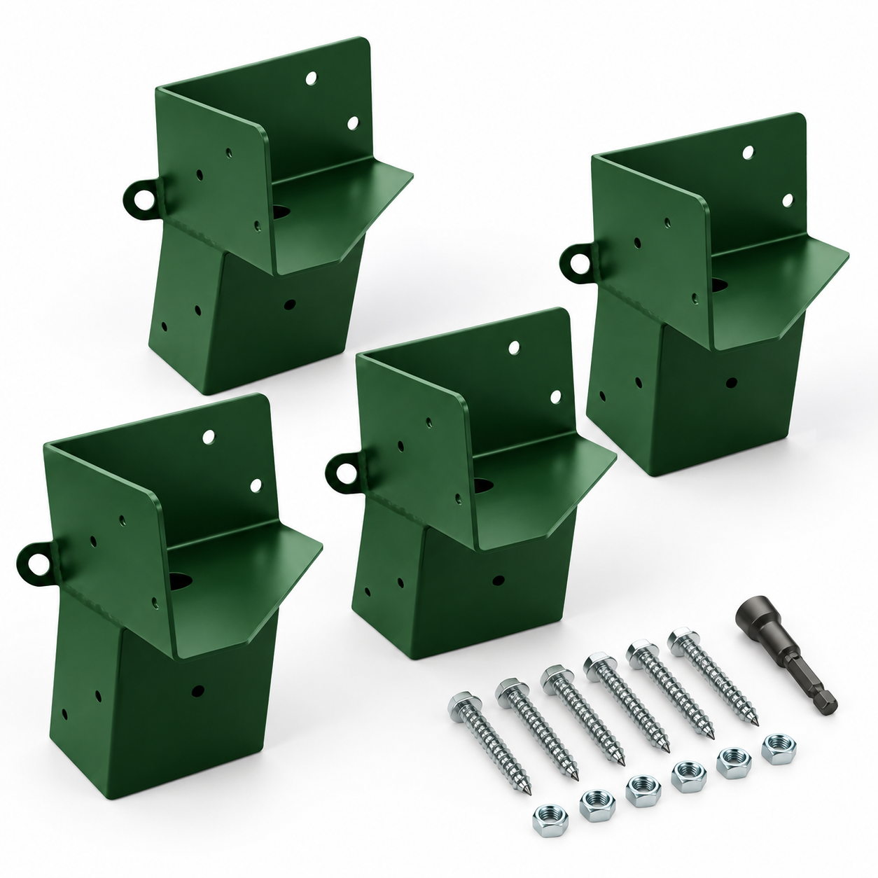 Green-1set 4 Deer Stand Brackets 4x4 Heavy Duty Blind Support