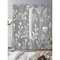 thumbnail image 3 of White Grey Spring Floral Sheer Curtains 84 Inch Length 2 Panels Set, Summer Flowers Botanical Voile Window Treatment Rod Pocket Curtains Sheers Drapes for Bedroom/Living Room/Kitchen 52"x84"x2, 3 of 7