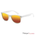 thumbnail image 3 of polarspex polarized unisex 80's retro classic trendy stylish sunglasses, gloss white | lava red, one size, 3 of 6
