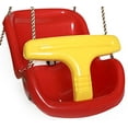 thumbnail image 4 of PLAYBERG Red Plastic Baby and Toddler Swing Seat with Hanging Ropes, 4 of 5
