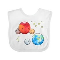 Inktastic Planetary Playdate Cute Earth, Mars, and Moons Boys or Girls Baby Bib