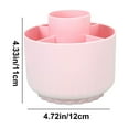 thumbnail image 3 of Acrylic Rotating Pen Holder for Desk, 360 Degree Pencil Holder Crayon Organizers, 6 Compartments Marker Organizer for Office,Art Supply Storage Box Caddy for Office and Home(Pink), 3 of 7
