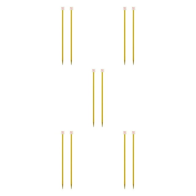Maytalsory Color Random Single Pointed Knitting Needles Weaving Needle Handknitting Tool Needleworking Equipment Household Supplies 6.0mm 5Set