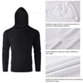 thumbnail image 6 of ZBORIBER Men's Hooded T-shirt, Moisture-wicking,Quick-drying,Black,Sizes S-3XL, 6 of 10