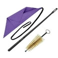 thumbnail image 1 of Milaget 3Pcs Clarinet Flute Cleaner Cleaning Tool Accessories Cleaning Rod and Brush Purple, 1 of 9
