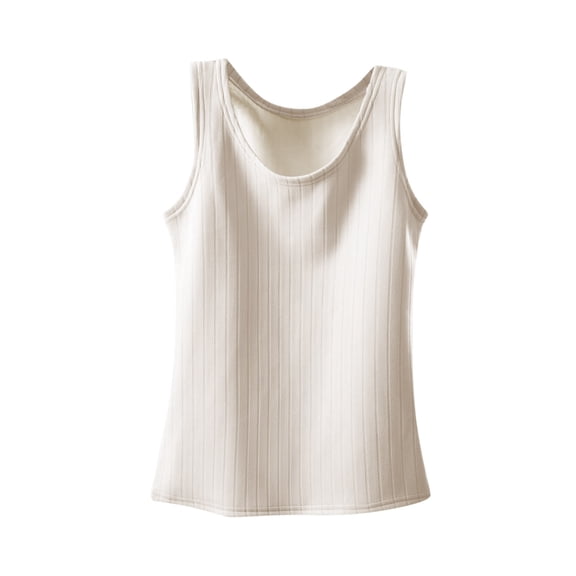 XuJwPNcy Thermal Tank Top for Women Fleece Lined Thermal Shirts Sleeveless Warm Base Layer Vest for Cold Weather