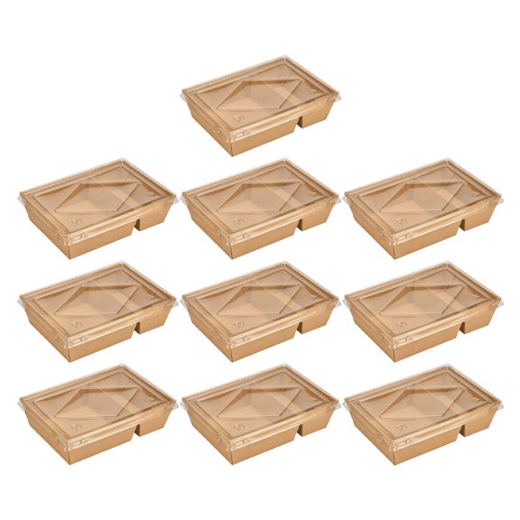 Raindrops Eco-friendly Food Takeaway Boxes with Lids Made of Paper for Storage 20 Pcs