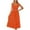 Orange, variant on Dezsed Women's 2025 Summer Boho Dresses Spaghetti Strap Square Neck Solid Color Ruffle A Line Beach Long Maxi Dress Sky Blue 2XL