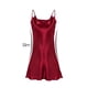 thumbnail image 3 of Vestido de falde tirantes básicos con dobladillo de hode loto de satén de talgrande pamujer borgoXL, 3 of 6