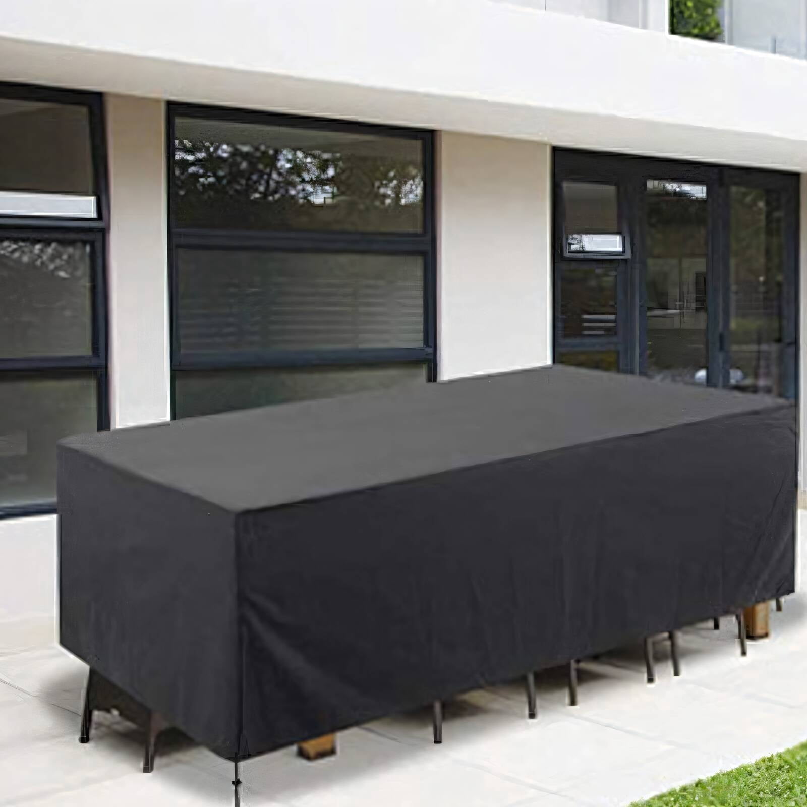 AUQ Patio Furniture Covers,Heavy-Duty 420D Outdoor Furniture Covers Waterproof,UV Protection Adjustable Drawstring Patio Table Coverfor Chairs and Tables,120*60*90cm