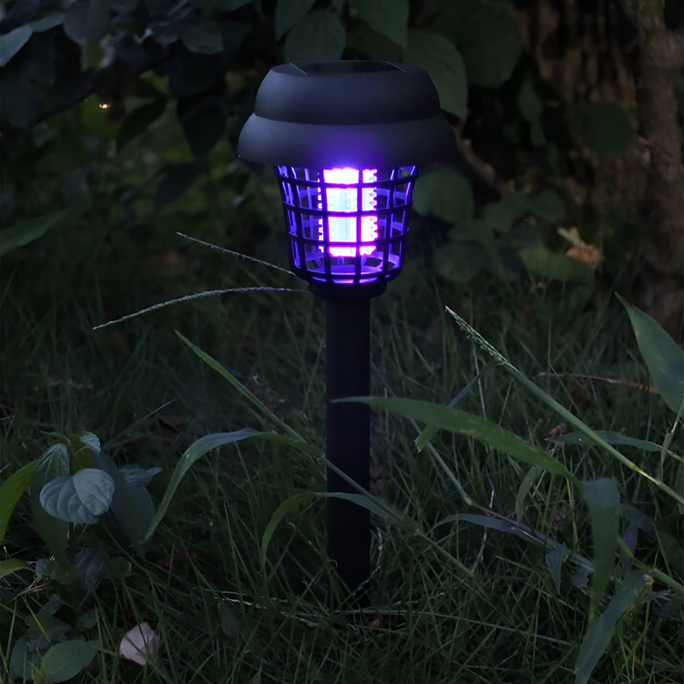 HIBIBUD 8pcs Solar Bug Zapper Outdoor Solar Mosquito Zapper Powered Bug Zapper LED Mosquito Killer Light Lamp for Indoor and Garden Use