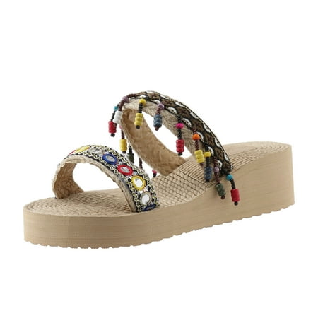 

Quealent Adult Women Shoes Arch Support Slippers for Women Fashion Spring and Summer Women Slippers Summer Women Platform Sandals Beach Slippers B 6.5
