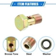 thumbnail image 4 of Unique Bargains 1 Set M8x1.0 Length 23mm Metric Thread Turbo Brake Line Fitting Adapter for Car W/ Washers Spacer, 4 of 7
