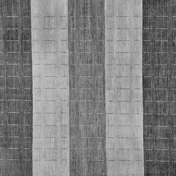 Ahgly Company Indoor Square Abstract Gray Modern Area Rugs, 5' Square