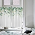 thumbnail image 5 of Eucalyptus Leaves Kitchen Curtains 54 Inches Length, Spring Summer Botanical Window Treatment Curtain Drapes, Watercolor Thermal Insulated Drapes for Basement Hotel RV, 42"x54", 2 Panels, 5 of 6