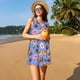 thumbnail image 3 of Easygdp Fastfoods para Vestido Transpirable de Mujer, Vestido Suelto de Manga Corta con Pliegues y Bolsillos para el Verano, 3 of 7