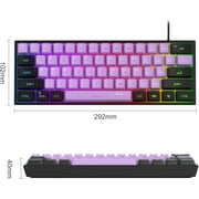 MageGee Mini Gaming Keyboard, 60% Percent Keyboard, 61 Keys Mechanical Feel, Compact RGB Backlit