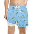 thumbnail image 2 of Aihuaihua Toddler Swim Trunks 5t 3d Funny Print Swimming Short Fashion Drawstring Swimming Trunks Clothes Light Blue,14T, 2 of 3