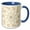 Blue/White, variant on 3drose, Dynamic Hypnotic Circular Tiled Mosaic Pattern Background, 11oz Mug