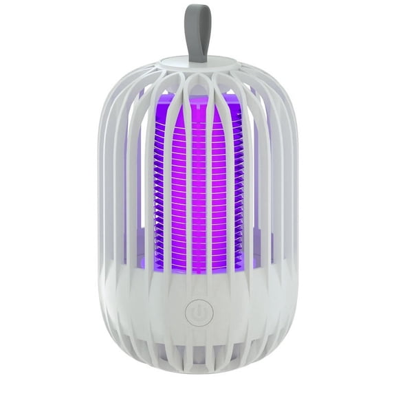 Rechargeable model Out Mosquito Zapper Rechargeable Indoor - Portable Electric Mosquitoes and Flying Insect Trap Light | High Powered Wireless Killer Lamp | Must Haves for Kitchen, Camping, white