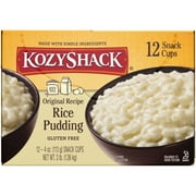 Kozy Shack Rice Pudding Snack Cups, Gluten Free Dessert, 4 oz, 12 Count