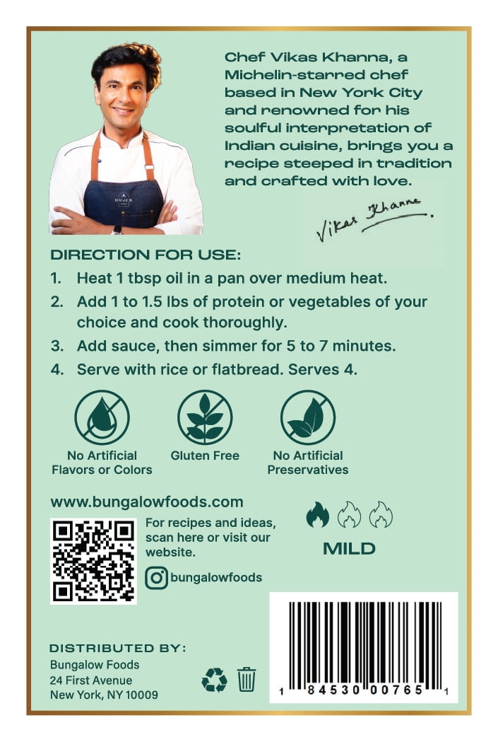 Bungalow Foods Tomato Makhni Indian Simmering Sauce, 16oz