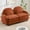 Orange, variant on YWEN Fluffy Teddy Fleece Modular Sectional Sofa Couch, 2-4 Seat Cloud-Like Curved Deep Seat with Double-Layer Cushion, Movable Ottoman, Curved Backrest Armrest & Lumbar Pillows
