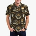 thumbnail image 1 of Saiise Polo de Golf pour Hommes à Imprimé de Maison de Café, Évacuation de l'Humidité, Séchage Rapide, Polo de Performance à Imprimé pour Hommes - X-Grand, 1 of 6