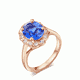 thumbnail image 5 of Lady Gemstone CZ de compromiso de boda Tamaño 5-9 Joyas de para mujer Azul Sunnimix  Anillo de oro rosa, 5 of 6