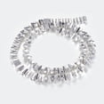 thumbnail image 2 of 5Strand Non-magnetic Synthetic Hematite Beads Strands Column Silver Plated 6.5x3mm Hole: 1mm about 49pcs/strand 15.9 inch(40.5cm), 2 of 2