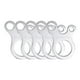 thumbnail image 4 of Tensores antideslizantes de aleación de aluminio, accesorios de 3 orificios, gancho de seguridad de línea Guy curvo 5 piezas de plata Zulema Hebilla de ajuste, 4 of 8