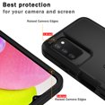 thumbnail image 4 of Xhy Samsung Galaxy A02S case with Privacy Screen Protector, Military Grade Case with Magnetic Car Mount, Samsung A02S Phone Case for Men Women, Black & Black, 4 of 6