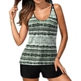 thumbnail image 2 of TIANEK Womens Plus Size Swimsuit Two Piece Tankini Modest Striped Print Summer Bathing Suits, 2 of 9