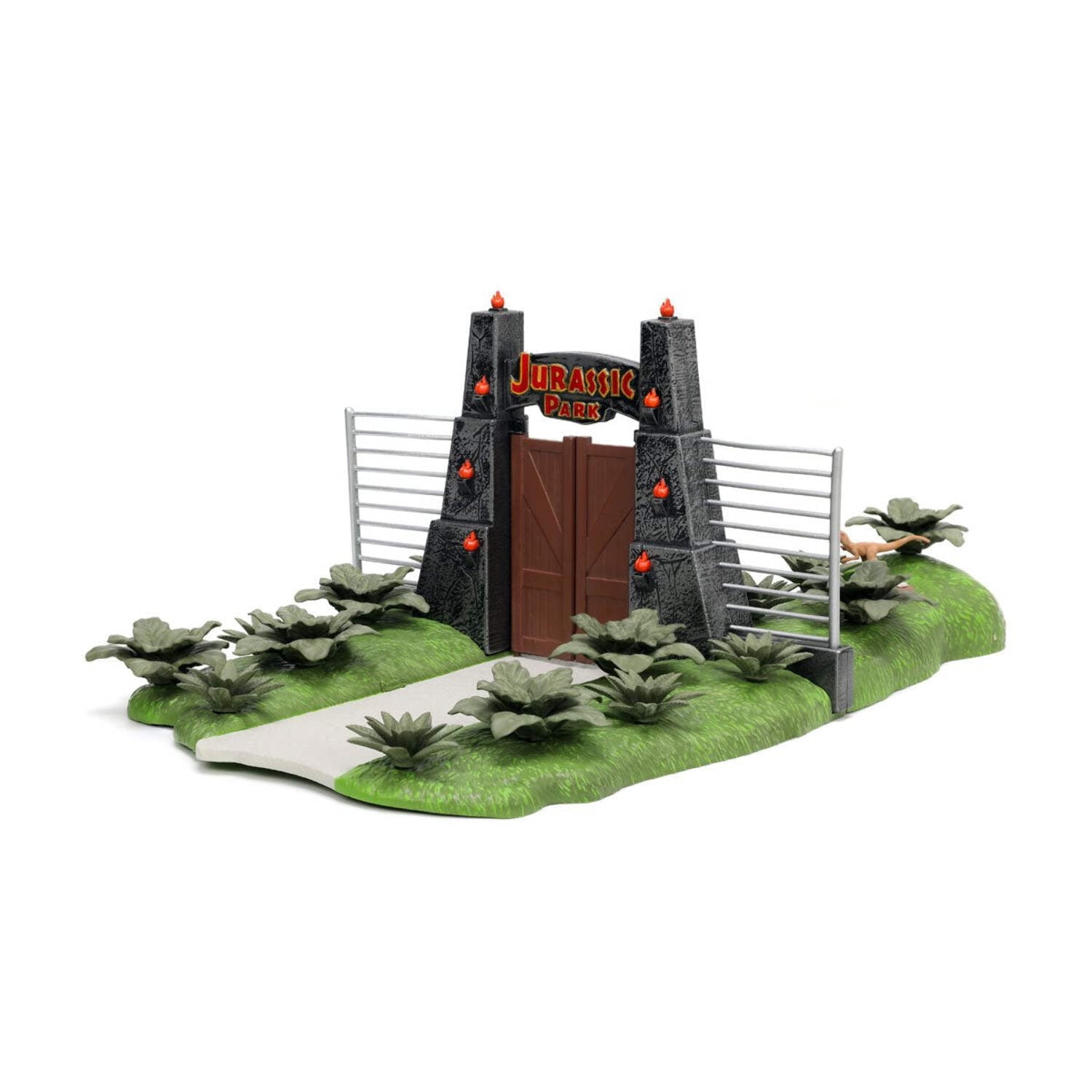 Jurassic Park Gate and Nano Hollywood Rides Vehicle Diorama