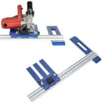 thumbnail image 3 of Woodworking Cutter Guide Rail, Durable Adjustable Blue Silver Aluminum Alloy Multifunctional Circular Saw Guide  for Particle Board, 3 of 8