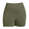 thumbnail image 5 of Women's High Waisted Yoga Shorts, Tummy Control Booty Lifting Workout Shorts, Compression Running Gym Shorts for Women, Athletic Fitness Shorts Blackish Green L, 5 of 9