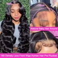 thumbnail image 2 of Pelucas de Cabello Humano con Frente de Encaje Ondulado Corporal de 26 Pulgadas Pelucas de Cabello Humano Pre Arrancado con Cabello de Pelucas Sin Pegamento Cabello Humano, 2 of 5