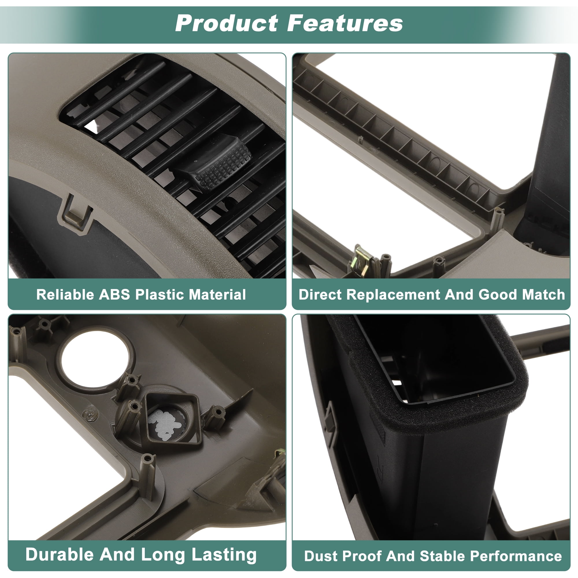 Unique Bargains Center AC Dash Air Vent Trim Panel for Nissan Frontier 2005-2020 Brown