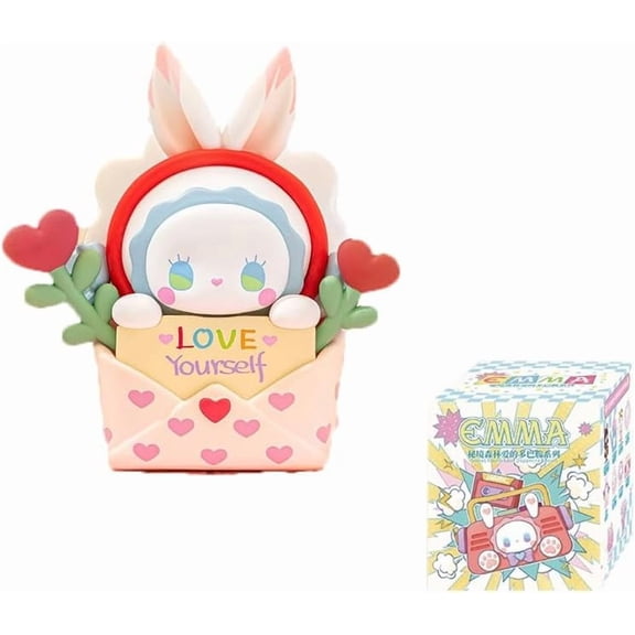 Emma Secret Forest Love Dopamine Series Blind Box, Emma Figures Mystery Box Cute Random Toys Birthday Gift Christmas Collectible Toy for Desktop Ornaments, 1PC Single Box