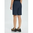 thumbnail image 5 of BALEAF Women's Long Shorts 9" Quick Dry Hiking Bermuda Cargo for curvy Lightweight knee Length Shorts Pockets Navy Blue L, 5 of 7
