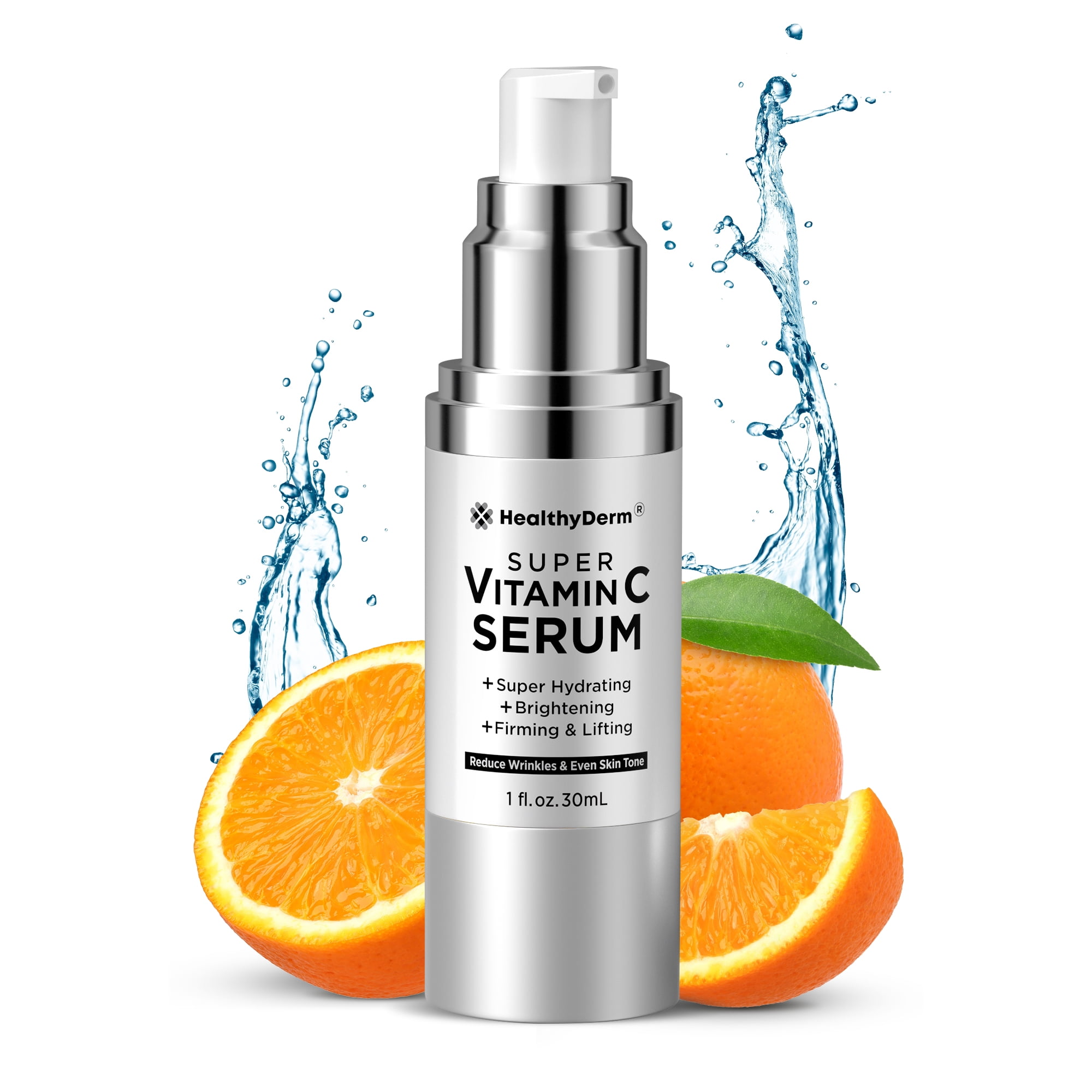 Super Vitamin C Serum for Women Over 70: Niacinamide, Vitamin C, Hyaluronic Acid, Peptides, Vitamin E, Caffeine, Bakuchiol, Hydrating, Lifting, Face Wrinkle & Age Spots Reduction