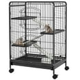 thumbnail image 1 of PawHut 4-Tier Small Animal Cage for Rabbit Ferret Chinchilla W/ Tray, 1 of 10