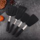 thumbnail image 2 of Utensilios de cocina Pala para carne Pala grande para freír de acero inoxidable Sartén antiadherente Pala para freír de silicona Espátula de silicona para panqueques 4 piezas, 2 of 5
