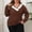 Coffee, variant on Amidoa Plus Size Sweaters for Women 2025 Long Sleeve Black V-Neck Lightweight Colorblock Sweaters Womens Sweaters XXL