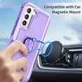 thumbnail image 6 of Nalacover For Samsung Galaxy S23 Slim Case,Luxury Hybrid Hard PC and TPU Rugged Bumper 3-In-1 Rotatable Magnetic Ring Kickstand Four Corner Guard Shockproof Anti-Scratch Back Phone Cover.Purple, 6 of 8