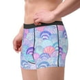 thumbnail image 4 of Balery Watercolor Sea Shells 1 Men's Boxer Briefs, Soft and Breathable Cotton Underwear with nylon Waistband-Medium, 4 of 9