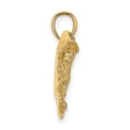 thumbnail image 2 of 14K Yellow Gold Textured Polished Finish Eagle Wings Spread Open Holding Branch Design Charm Pendant, 2 of 6